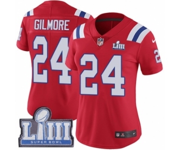 Women's Nike New England Patriots #24 Stephon Gilmore Red Alternate Vapor Untouchable Limited Player Super Bowl LIII Bound NFL Jersey