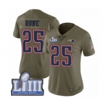 Women's Nike New England Patriots #25 Eric Rowe Limited Olive 2017 Salute to Service Super Bowl LIII Bound NFL Jersey