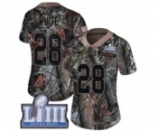 Women's Nike New England Patriots #28 James White Camo Rush Realtree Limited Super Bowl LIII Bound NFL Jersey