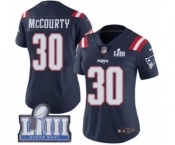 Women's Nike New England Patriots #30 Jason McCourty Limited Navy Blue Rush Vapor Untouchable Super Bowl LIII Bound NFL Jersey