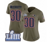 Women's Nike New England Patriots #30 Jason McCourty Limited Olive 2017 Salute to Service Super Bowl LIII Bound NFL Jersey