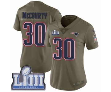 Women's Nike New England Patriots #30 Jason McCourty Limited Olive 2017 Salute to Service Super Bowl LIII Bound NFL Jersey