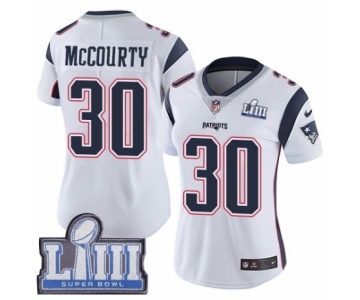 Women's Nike New England Patriots #30 Jason McCourty White Vapor Untouchable Limited Player Super Bowl LIII Bound NFL Jersey