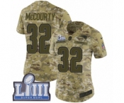 Women's Nike New England Patriots #32 Devin McCourty Limited Camo 2018 Salute to Service Super Bowl LIII Bound NFL Jersey