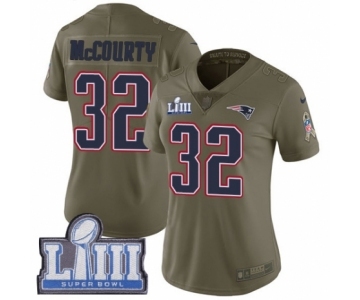 Women's Nike New England Patriots #32 Devin McCourty Limited Olive 2017 Salute to Service Super Bowl LIII Bound NFL Jersey