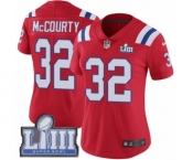 Women's Nike New England Patriots #32 Devin McCourty Red Alternate Vapor Untouchable Limited Player Super Bowl LIII Bound NFL Jersey