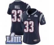 Women's Nike New England Patriots #33 Jeremy Hill Navy Blue Team Color Vapor Untouchable Limited Player Super Bowl LIII Bound NFL Jersey