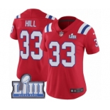 Women's Nike New England Patriots #33 Jeremy Hill Red Alternate Vapor Untouchable Limited Player Super Bowl LIII Bound NFL Jersey