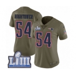 Women's Nike New England Patriots #54 Dont'a Hightower Limited Olive 2017 Salute to Service Super Bowl LIII Bound NFL Jersey