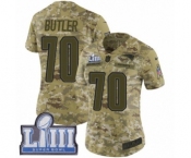 Women's Nike New England Patriots #70 Adam Butler Limited Camo 2018 Salute to Service Super Bowl LIII Bound NFL Jersey