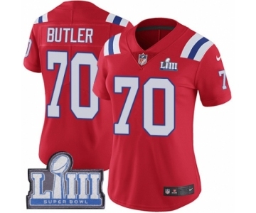 Women's Nike New England Patriots #70 Adam Butler Red Alternate Vapor Untouchable Limited Player Super Bowl LIII Bound NFL Jersey