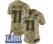 Women's Nike New England Patriots #71 Danny Shelton Limited Camo 2018 Salute to Service Super Bowl LIII Bound NFL Jersey