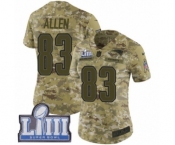 Women's Nike New England Patriots #83 Dwayne Allen Limited Camo 2018 Salute to Service Super Bowl LIII Bound NFL Jersey