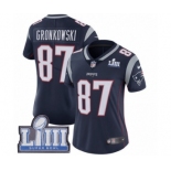 Women's Nike New England Patriots #87 Rob Gronkowski Navy Blue Team Color Vapor Untouchable Limited Player Super Bowl LIII Bound NFL Jersey