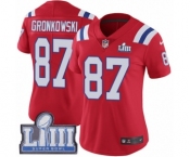 Women's Nike New England Patriots #87 Rob Gronkowski Red Alternate Vapor Untouchable Limited Player Super Bowl LIII Bound NFL Jersey