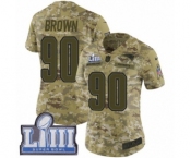 Women's Nike New England Patriots #90 Malcom Brown Limited Camo 2018 Salute to Service Super Bowl LIII Bound NFL Jersey