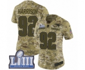 Women's Nike New England Patriots #92 James Harrison Limited Camo 2018 Salute to Service Super Bowl LIII Bound NFL Jersey