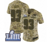 Women's Nike New England Patriots #93 Lawrence Guy Limited Camo 2018 Salute to Service Super Bowl LIII Bound NFL Jersey