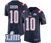 Youth Nike New England Patriots #10 Josh Gordon Limited Navy Blue Rush Vapor Untouchable Super Bowl LIII Bound NFL Jersey