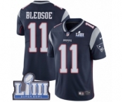 Youth Nike New England Patriots #11 Drew Bledsoe Navy Blue Team Color Vapor Untouchable Limited Player Super Bowl LIII Bound NFL Jersey