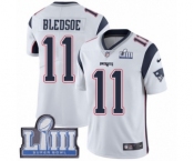 Youth Nike New England Patriots #11 Drew Bledsoe White Vapor Untouchable Limited Player Super Bowl LIII Bound NFL Jersey