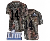 Youth Nike New England Patriots #14 Steve Grogan Camo Untouchable Limited Super Bowl LIII Bound NFL Jersey