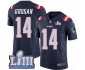 Youth Nike New England Patriots #14 Steve Grogan Limited Navy Blue Rush Vapor Untouchable Super Bowl LIII Bound NFL Jersey