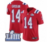 Youth Nike New England Patriots #14 Steve Grogan Red Alternate Vapor Untouchable Limited Player Super Bowl LIII Bound NFL Jersey