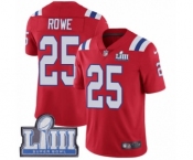 Youth Nike New England Patriots #25 Eric Rowe Red Alternate Vapor Untouchable Limited Player Super Bowl LIII Bound NFL Jersey