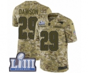 Youth Nike New England Patriots #29 Duke Dawson Limited Camo 2018 Salute to Service Super Bowl LIII Bound NFL Jersey