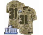 Youth Nike New England Patriots #31 Jonathan Jones Limited Camo 2018 Salute to Service Super Bowl LIII Bound NFL Jersey