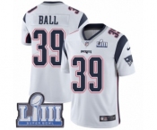 Youth Nike New England Patriots #39 Montee Ball White Vapor Untouchable Limited Player Super Bowl LIII Bound NFL Jersey