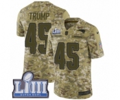 Youth Nike New England Patriots #45 Donald Trump Limited Camo 2018 Salute to Service Super Bowl LIII Bound NFL Jersey