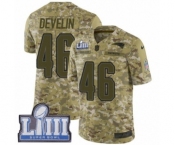 Youth Nike New England Patriots #46 James Develin Limited Camo 2018 Salute to Service Super Bowl LIII Bound NFL Jersey