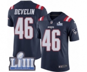 Youth Nike New England Patriots #46 James Develin Limited Navy Blue Rush Vapor Untouchable Super Bowl LIII Bound NFL Jersey