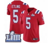 Youth Nike New England Patriots #5 Danny Etling Red Alternate Vapor Untouchable Limited Player Super Bowl LIII Bound NFL Jersey