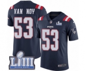 Youth Nike New England Patriots #53 Kyle Van Noy Limited Navy Blue Rush Vapor Untouchable Super Bowl LIII Bound NFL Jersey