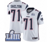 Youth Nike New England Patriots #71 Danny Shelton White Vapor Untouchable Limited Player Super Bowl LIII Bound NFL Jersey