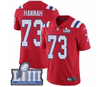 Youth Nike New England Patriots #73 John Hannah Red Alternate Vapor Untouchable Limited Player Super Bowl LIII Bound NFL Jersey