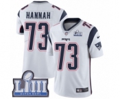 Youth Nike New England Patriots #73 John Hannah White Vapor Untouchable Limited Player Super Bowl LIII Bound NFL Jersey