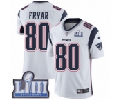 Youth Nike New England Patriots #80 Irving Fryar White Vapor Untouchable Limited Player Super Bowl LIII Bound NFL Jersey