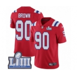 Youth Nike New England Patriots #90 Malcom Brown Red Alternate Vapor Untouchable Limited Player Super Bowl LIII Bound NFL Jersey