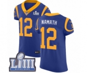 Men's Nike Los Angeles Rams #12 Joe Namath Royal Blue Alternate Vapor Untouchable Elite Player Super Bowl LIII Bound NFL Jersey