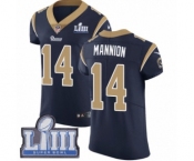 Men's Nike Los Angeles Rams #14 Sean Mannion Navy Blue Team Color Vapor Untouchable Elite Player Super Bowl LIII Bound NFL Jersey