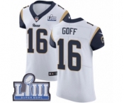 Men's Nike Los Angeles Rams #16 Jared Goff White Vapor Untouchable Elite Player Super Bowl LIII Bound NFL Jersey