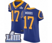 Men's Nike Los Angeles Rams #17 Robert Woods Royal Blue Alternate Vapor Untouchable Elite Player Super Bowl LIII Bound NFL Jersey