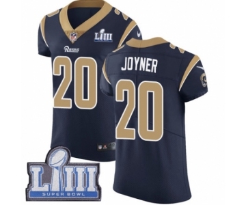 Men's Nike Los Angeles Rams #20 Lamarcus Joyner Navy Blue Team Color Vapor Untouchable Elite Player Super Bowl LIII Bound NFL Jersey