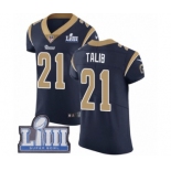 Men's Nike Los Angeles Rams #21 Aqib Talib Navy Blue Team Color Vapor Untouchable Elite Player Super Bowl LIII Bound NFL Jersey