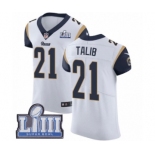 Men's Nike Los Angeles Rams #21 Aqib Talib White Vapor Untouchable Elite Player Super Bowl LIII Bound NFL Jersey