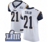 Men's Nike Los Angeles Rams #21 Aqib Talib White Vapor Untouchable Elite Player Super Bowl LIII Bound NFL Jersey